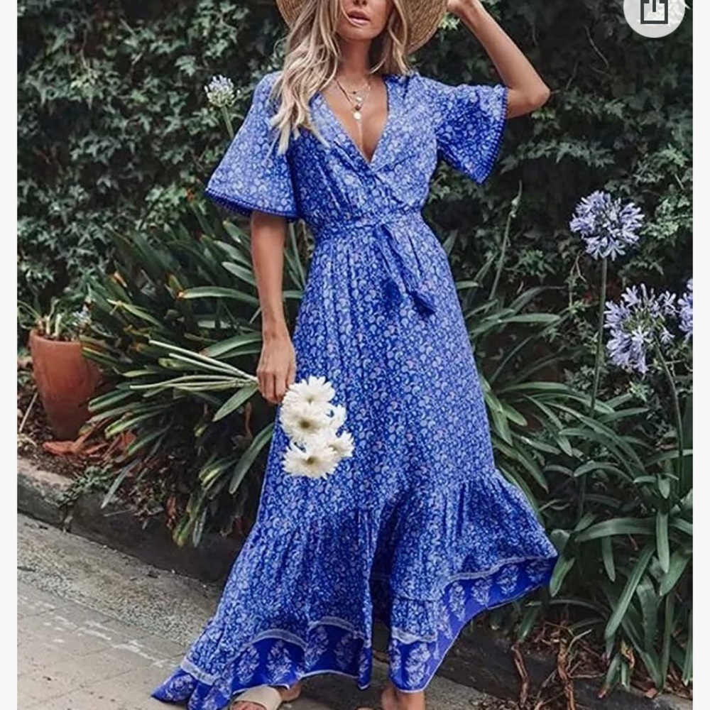 R Vivimos floral boho dress